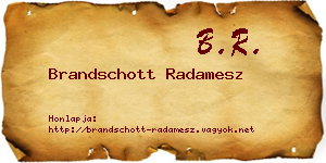 Brandschott Radamesz névjegykártya